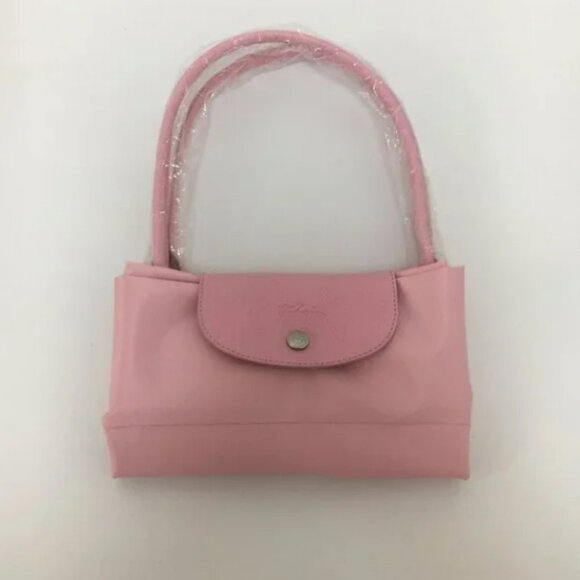 NWT Longchamp Le Pliage Original Large Shoulder Nylon Bag Tote IN Pink - Picture 11 of 11